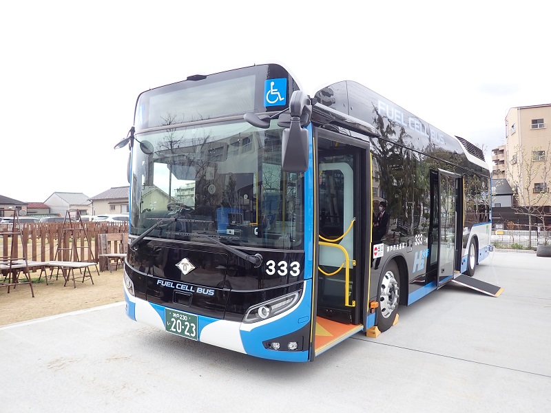 神戸市バスの「水素バス」運行を前にお披露目イベント開催 きょうも開