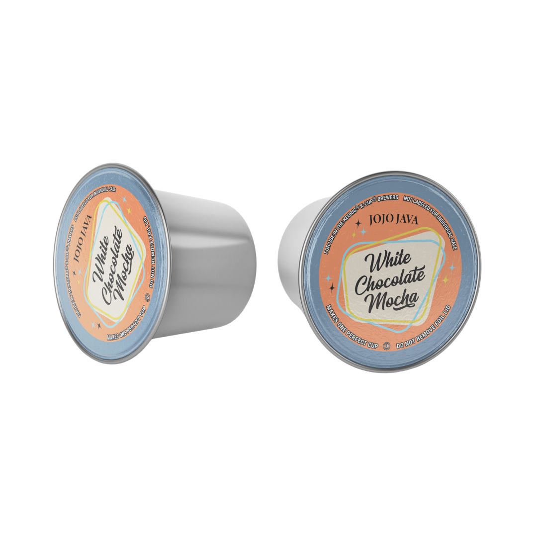 JOJO JAVA White Chocolate Mocha Coffee Single Serve K Cups