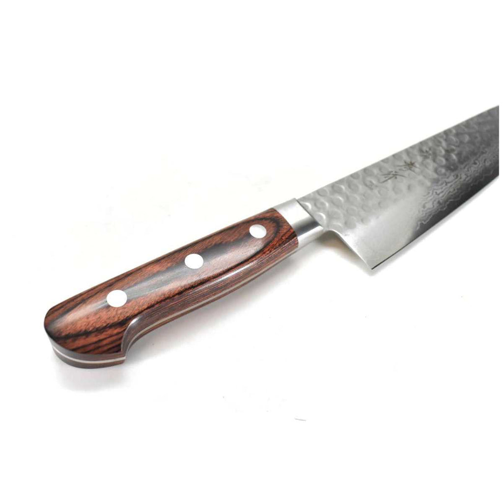 堺孝行 17層鎚目ダマスカス 牛刀【マホガニー柄】 – YuiSenri