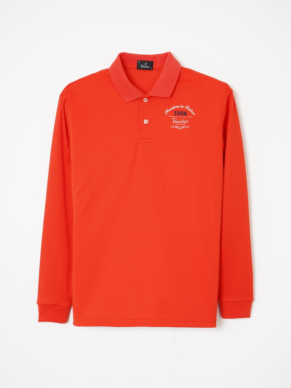 秋冬 長袖ポロシャツ(M FO(ファイヤーオレンジ)): アパレル