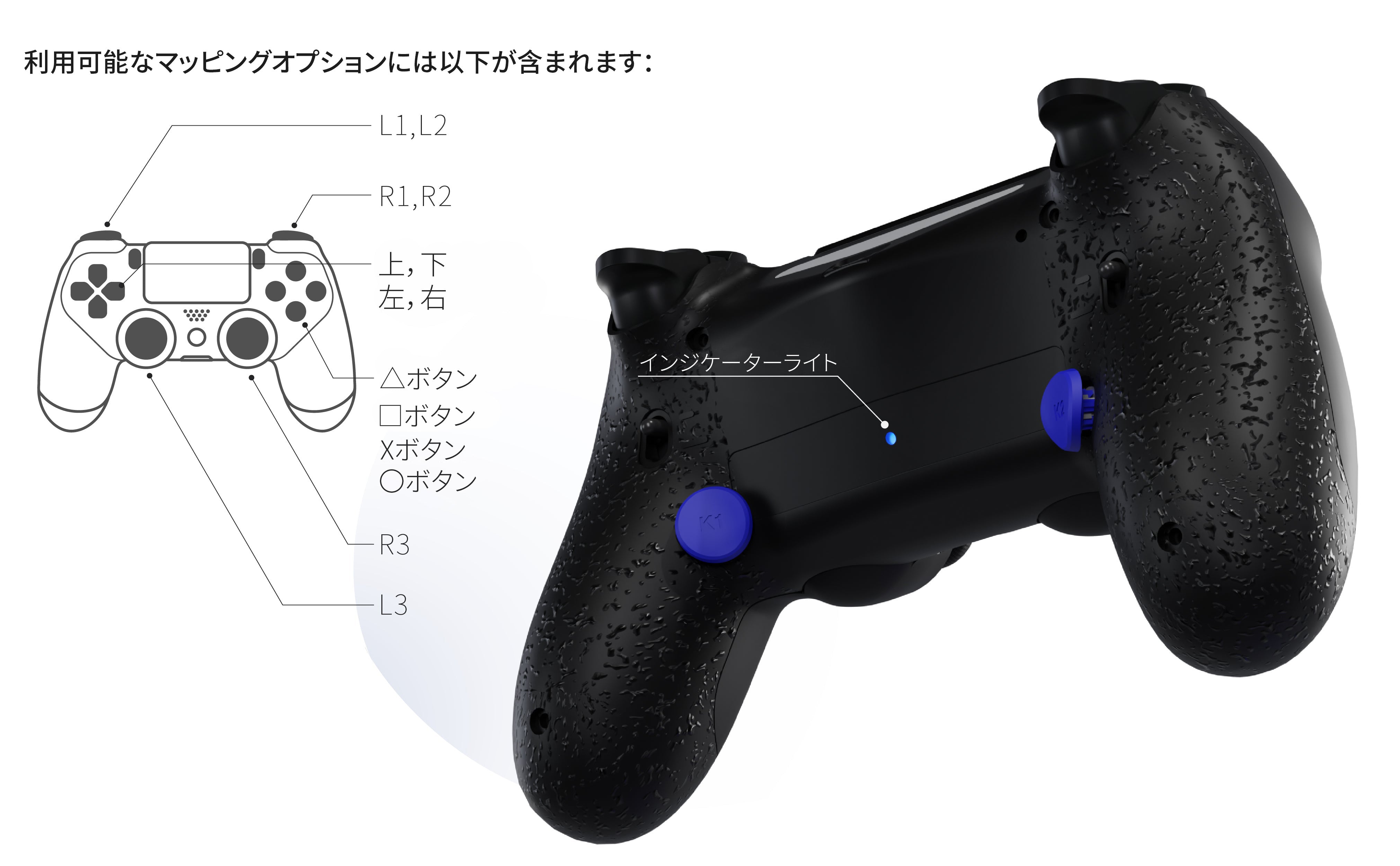 HEXGAMING NEW SPIKE コントローラー は PS4、PC、モバイル対応