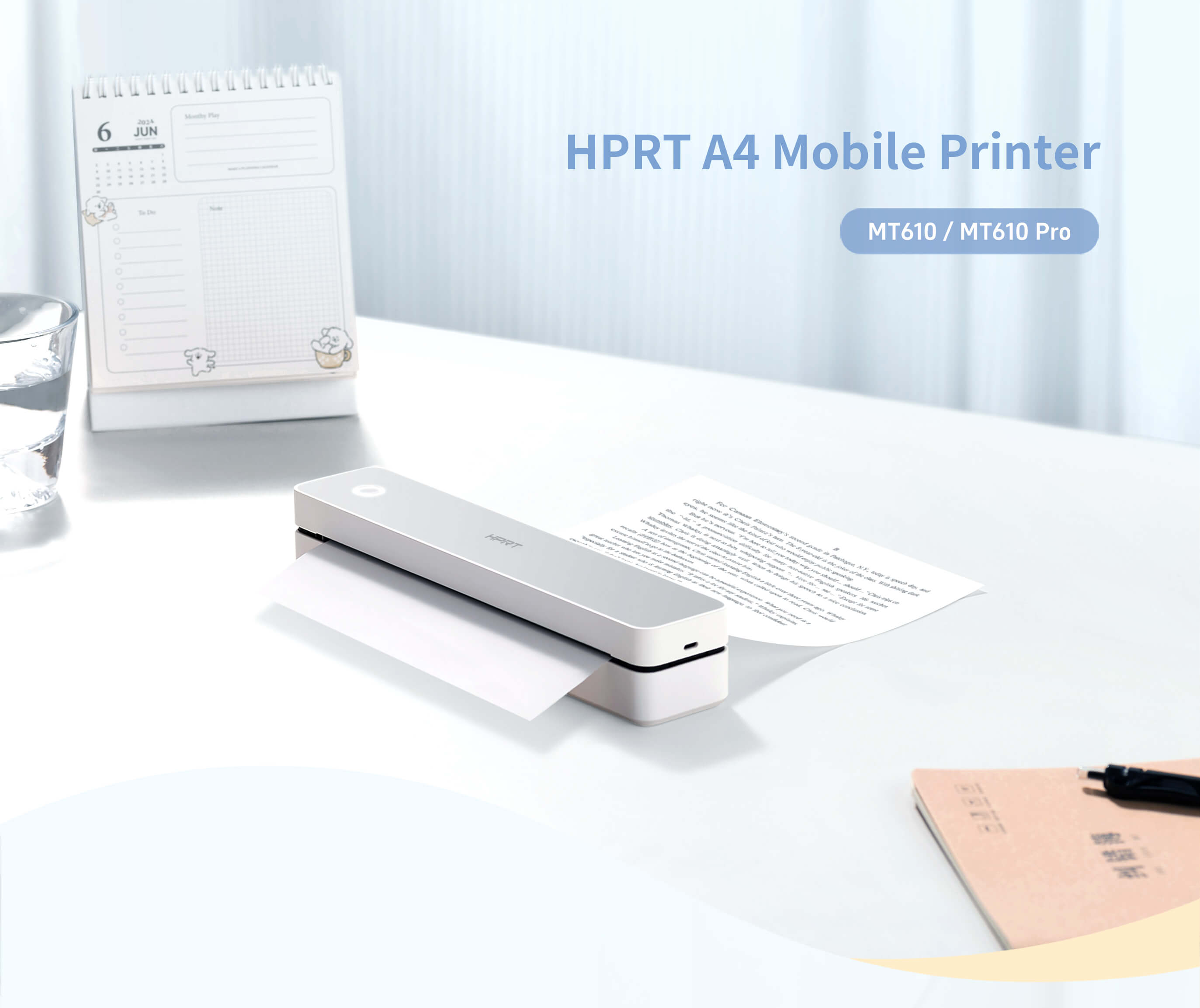 小型A4プリンター - HPRT MT610/MT610 プロ、ポータブルBluetooth A4