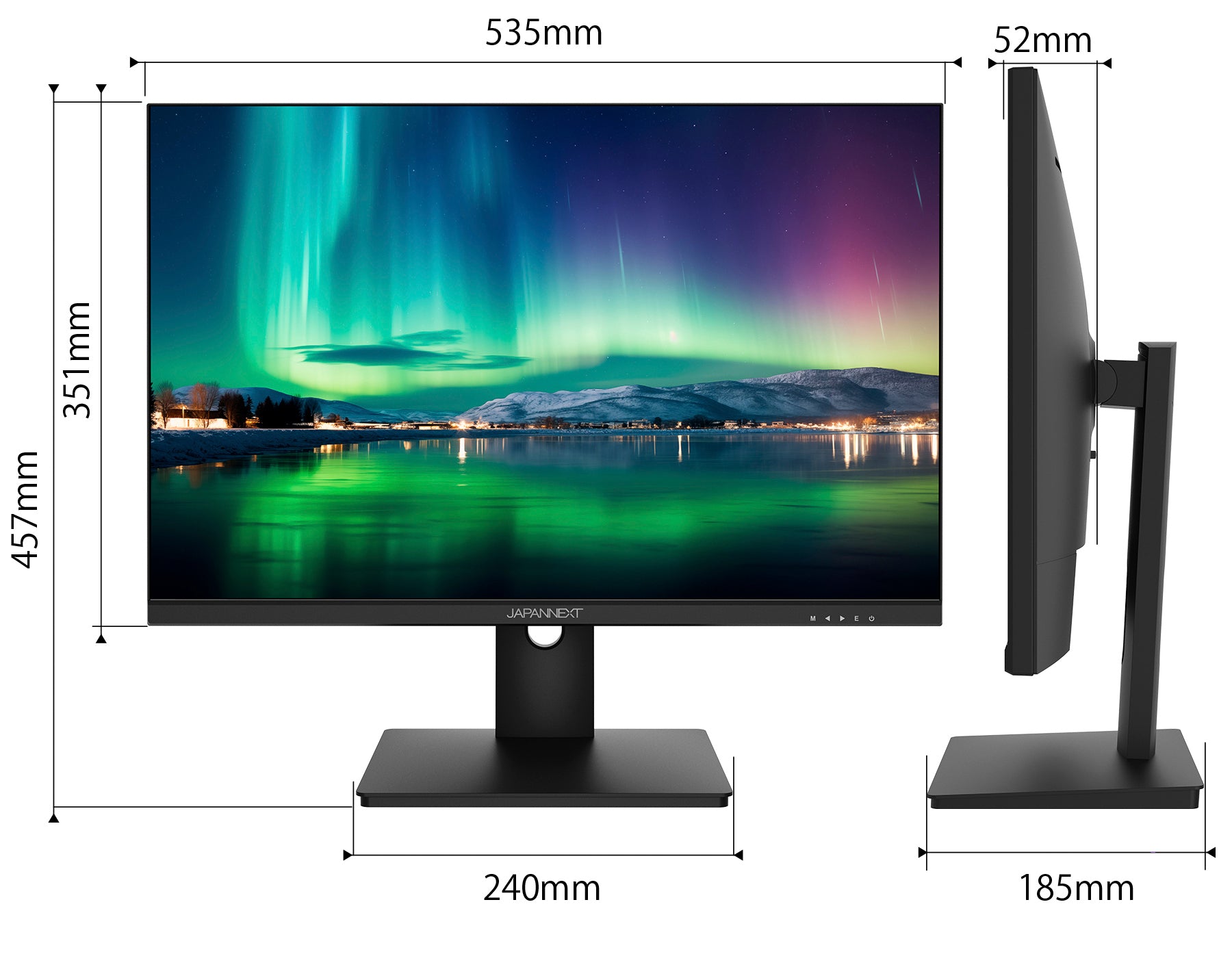 JAPANNEXT 24インチ IPSパネル搭載 WUXGA(1920x1200)解像度 液晶