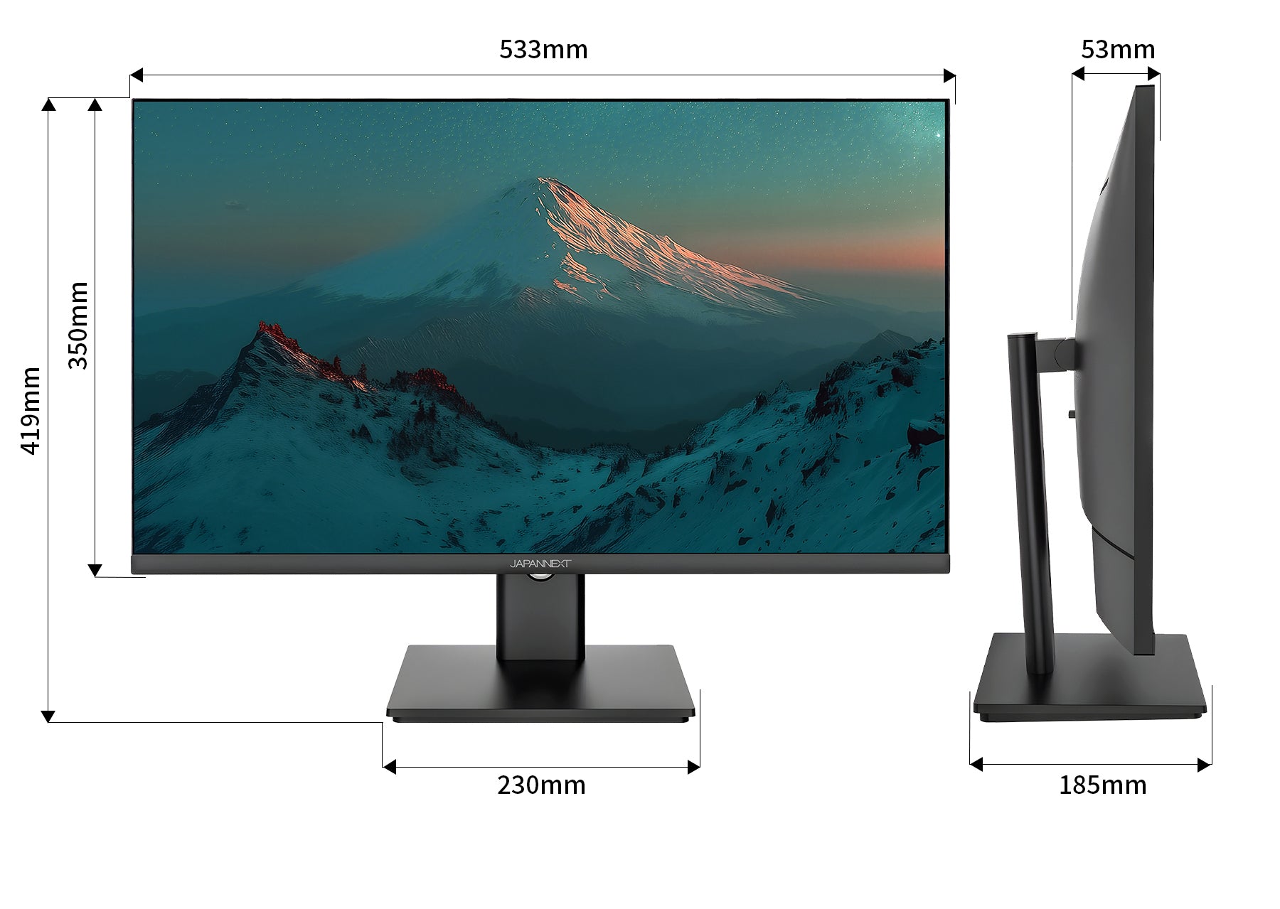 JAPANNEXT 24インチ IPSパネル搭載 WUXGA(1920x1200)解像度 液晶