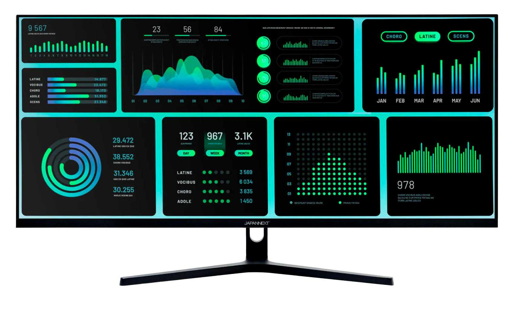 JAPANNEXT 34インチIPSパネル UWQHD(3440x1440)解像度ウルトラワイド
