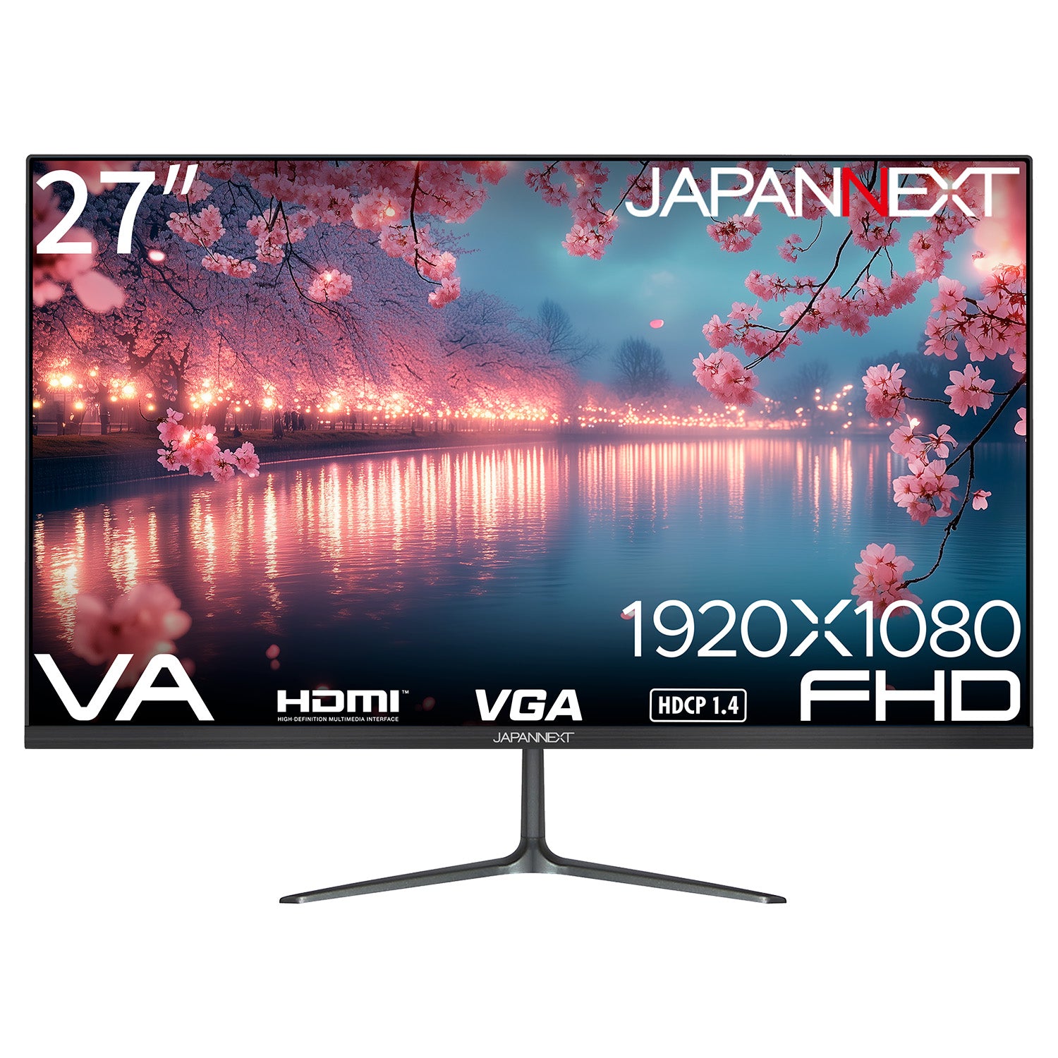 JAPANNEXT 27インチ VAパネル搭載 フルHD(1920x1080)解像度 液晶