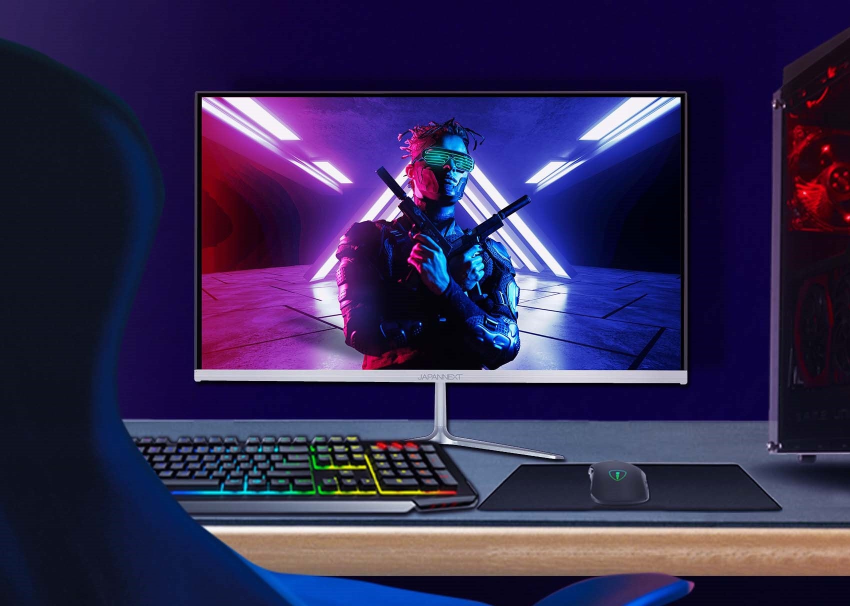 JAPANNEXT 21.5型フルHDパネル搭載144Hz対応ゲーミングモニター JN