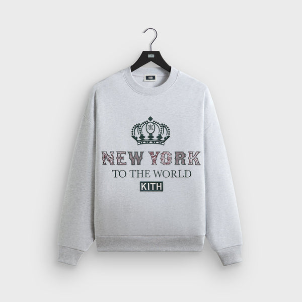 Kith Nelson Crewneck - Light Heather Grey – Kith Japan
