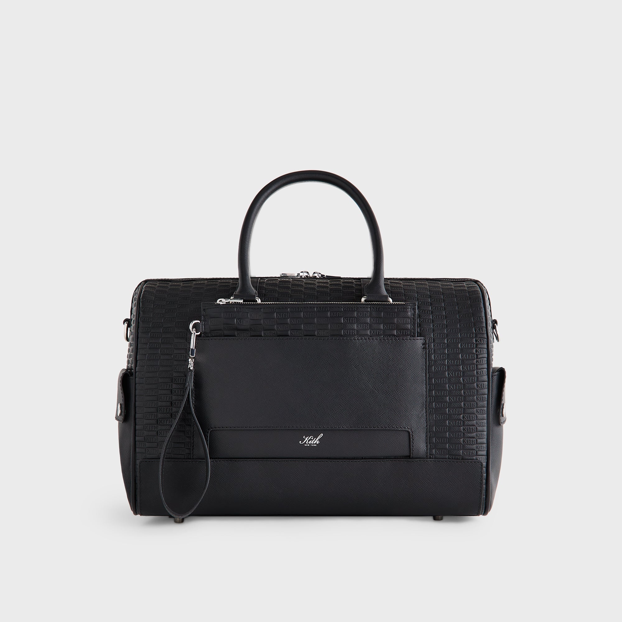 Kith Monogram Leather Messenger Briefcase - Black – Kith Japan