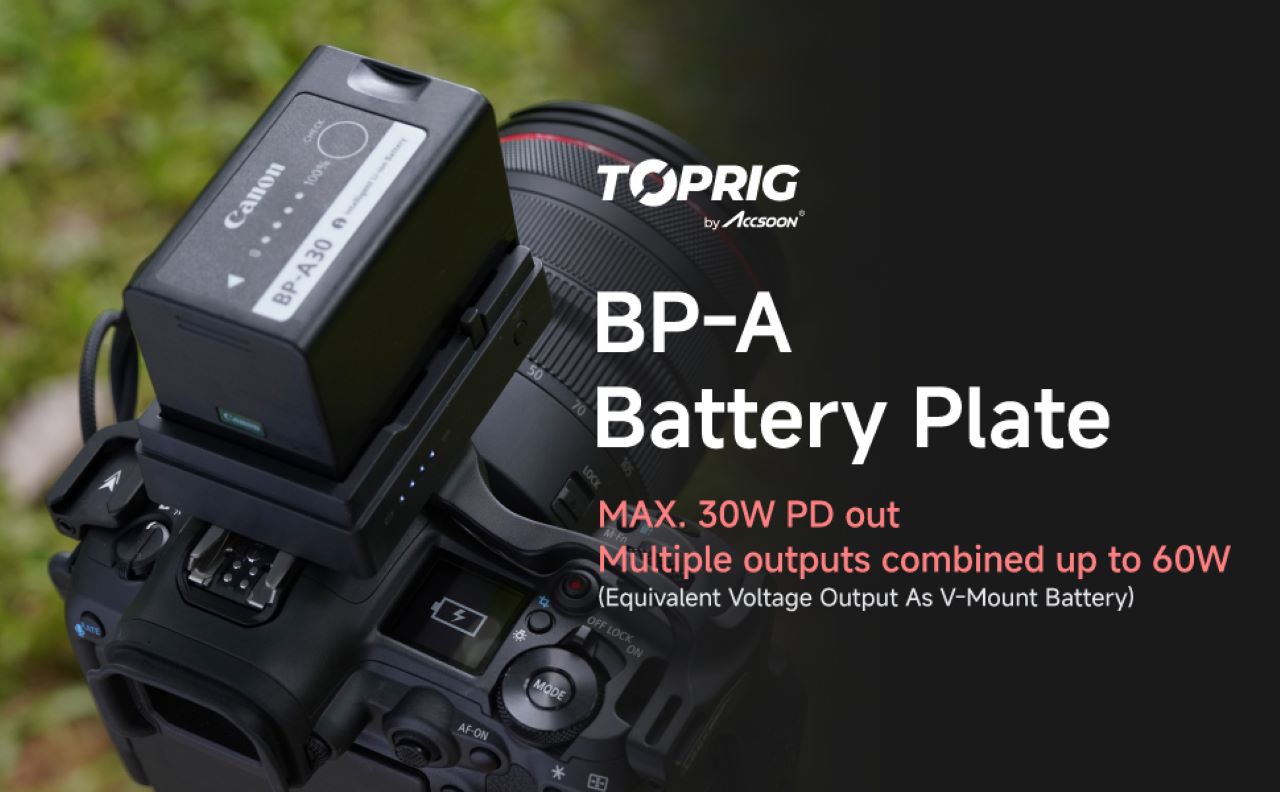Accsoon、キヤノン製カメラ用バッテリープレート「TOPRIG BP-A」発表