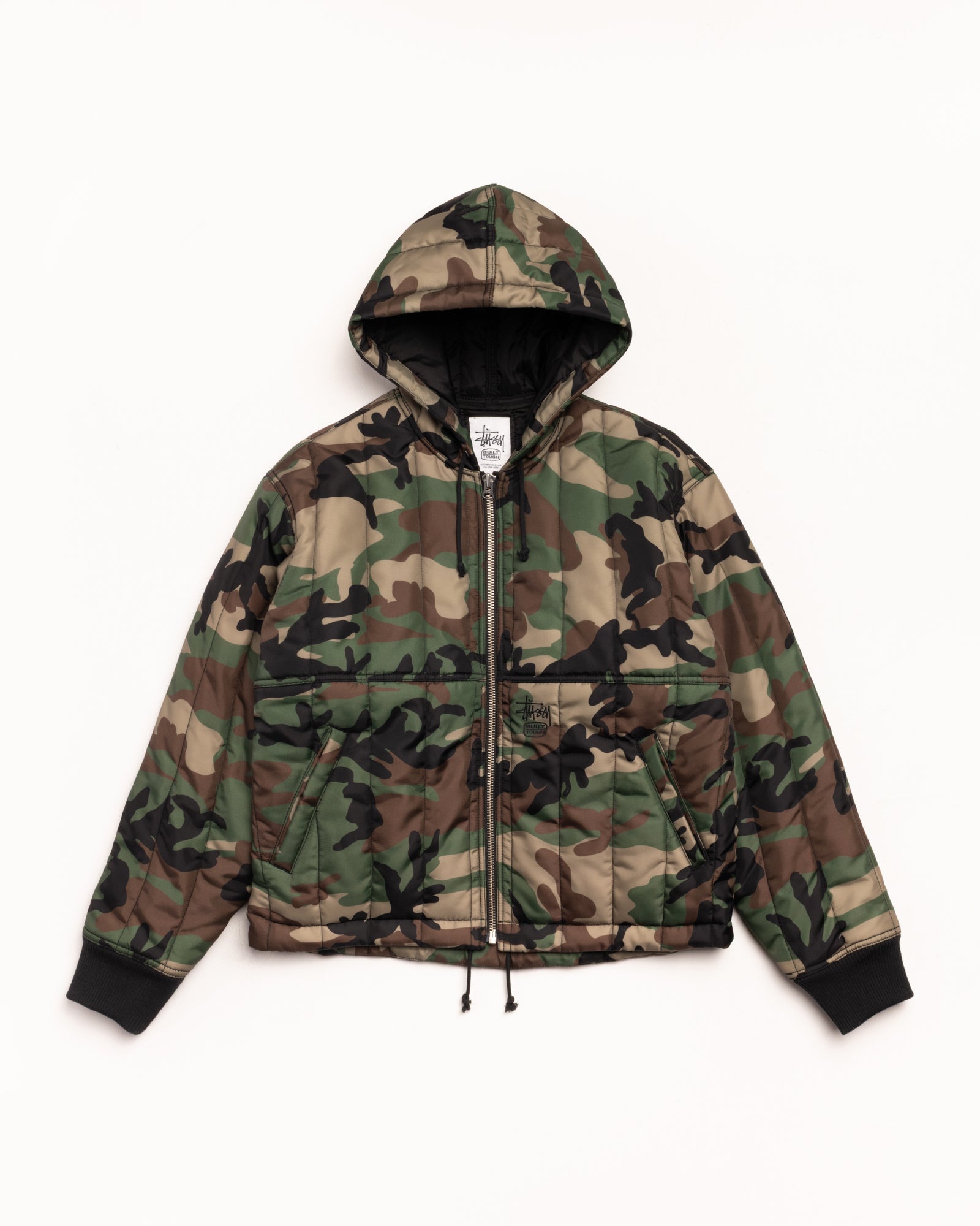 Quilted Nylon Work Jacket – Woodland Camo | Outerwear | Stüssy Japan