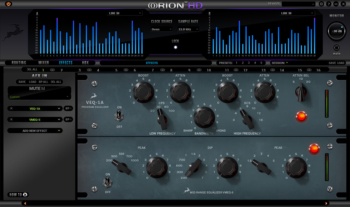 Orion 32 HD | 64 チャンネル HDX、USB 3.0 対応 オーディオ