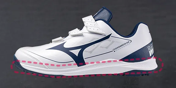 クッションレボダイア 足の負担を軽減するポイントスパイク