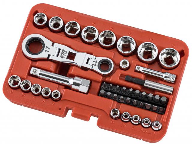 43PCS ダブルエンド首振りラチェットソケットセット | 自動車工具