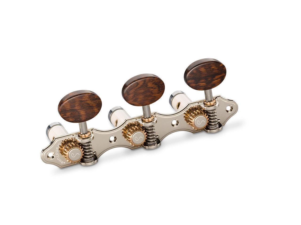 Schaller GrandTune Hauser Tuning Machines - Nickel / Snakewood /White