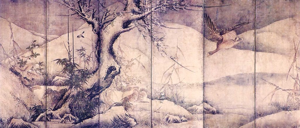 花鳥図屏風 かちょうずびょうぶ Flowers and birds figure screen