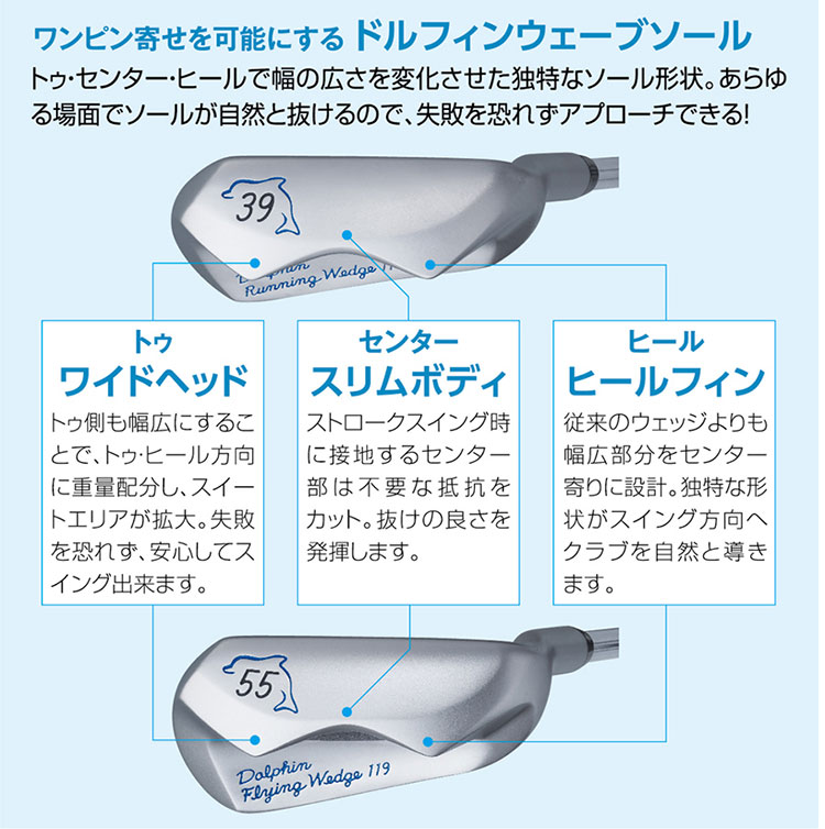 キャスコ KASCO ドルフィンフライングウェッジ DFW-119 55度