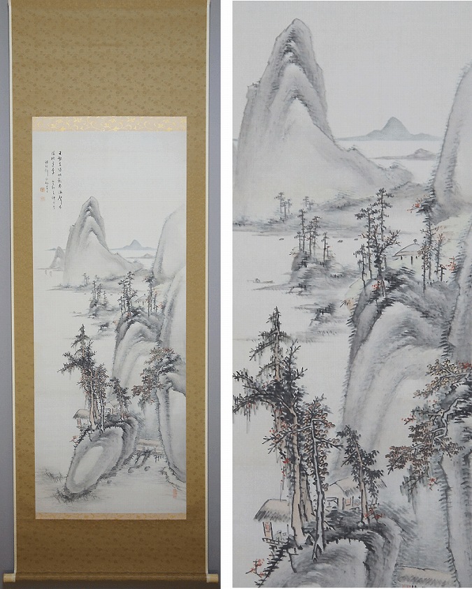 河村虹外 秋景 | 掛軸(掛け軸)販売／表装ご依頼は掛軸いっぷく掛軸