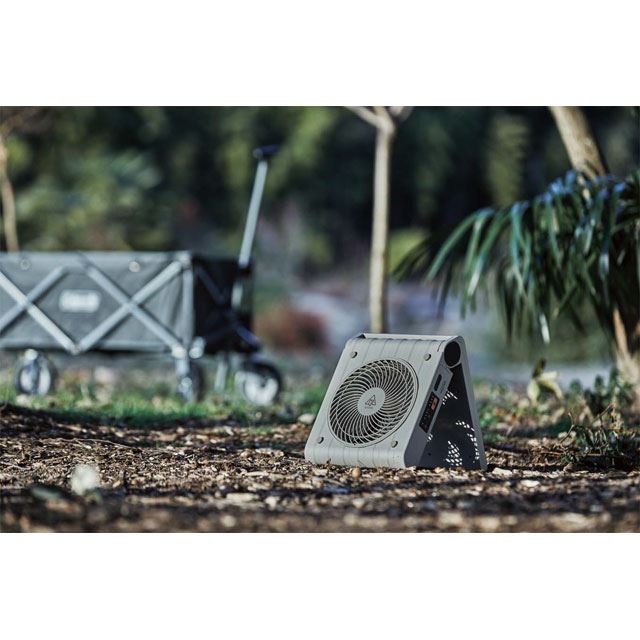 新商品】太陽光で発電・充電・給電を可能にした扇風機、ソーラーパワー