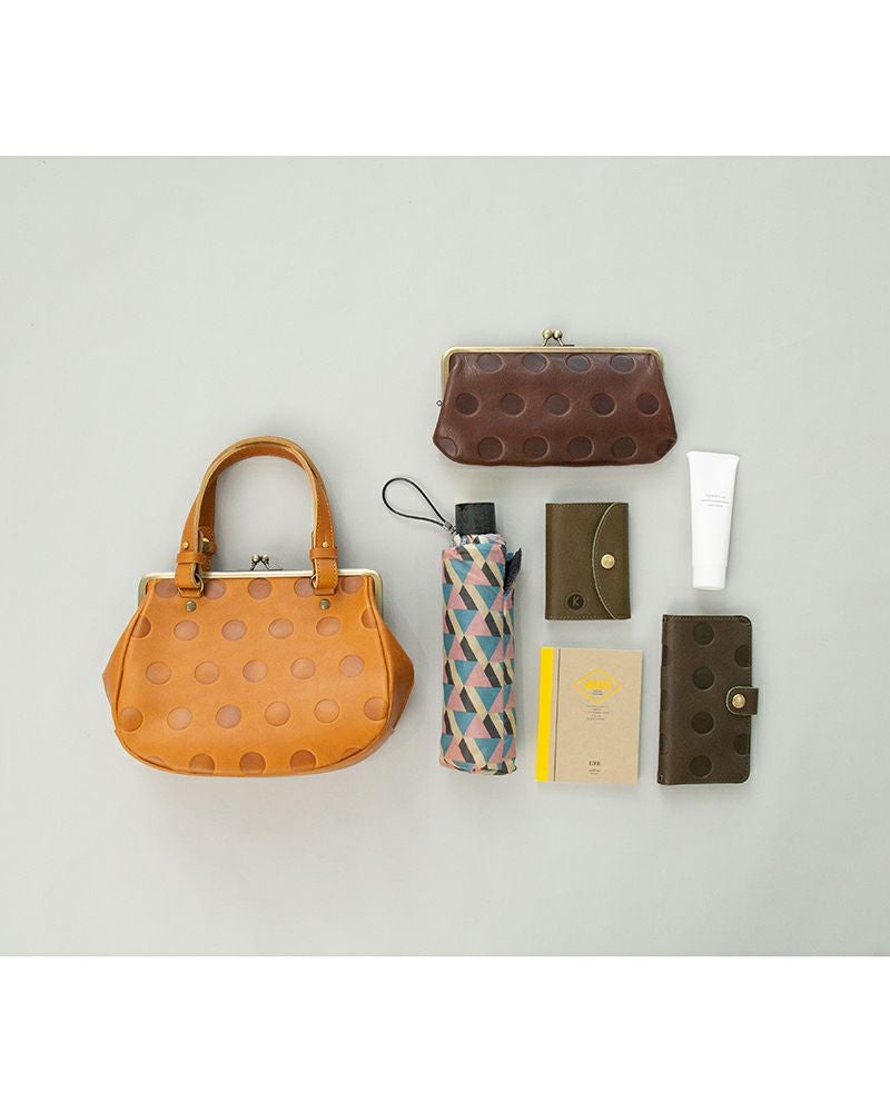 上品に決まる大人の水玉「キャンディ がま口 ミニ ボストンバッグ