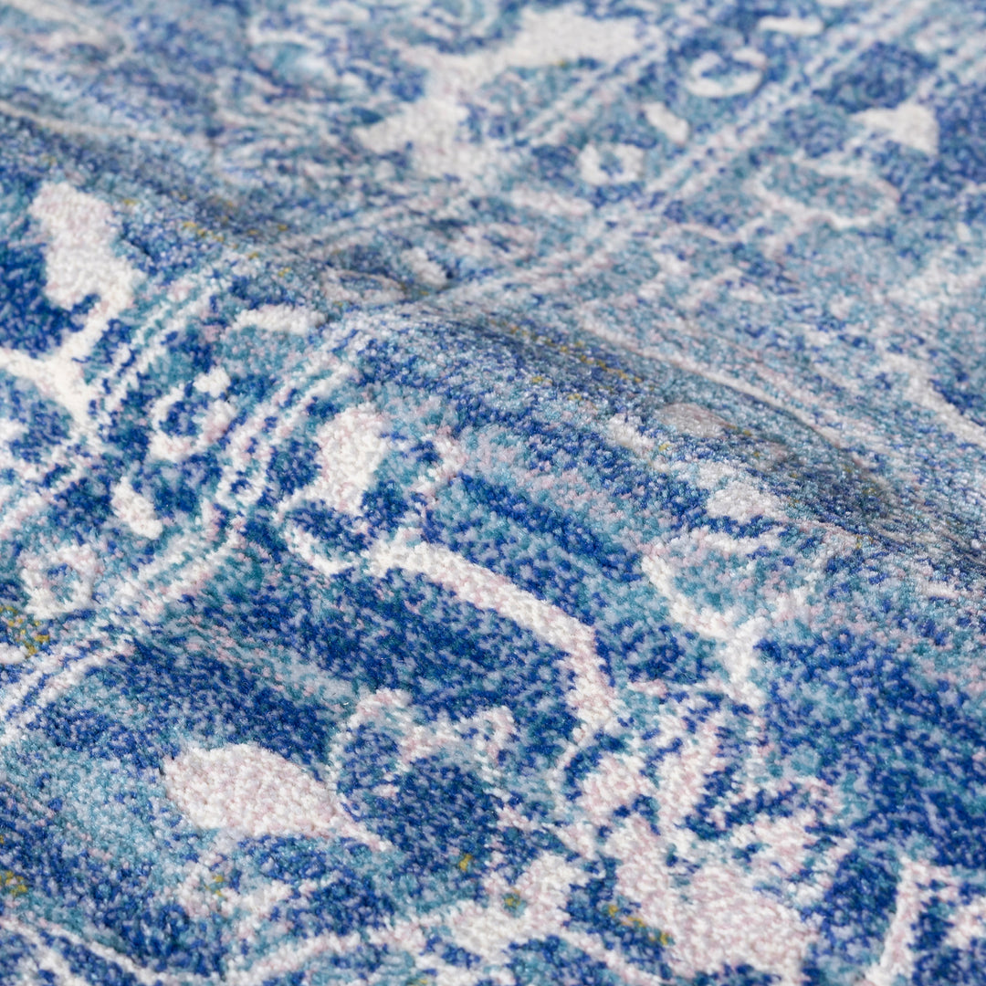 Artistic Blue Persian Motif Rug 160×230 – KANADEMONO