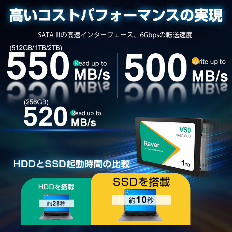 JNH | 嘉年華株式会社 | Raver 2.5inch SATA SSD V50 RAVER SSD