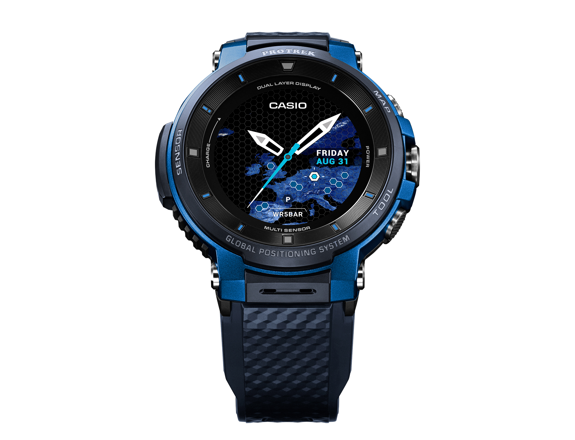 カシオ、オフラインでも地図とGPSが使えるアウトドアスマートウォッチ