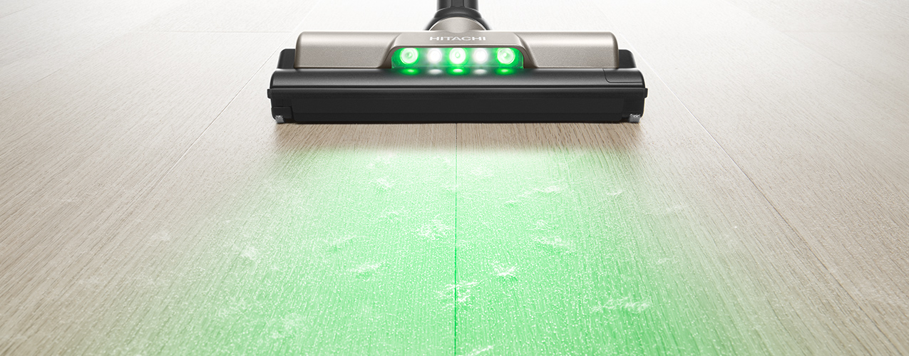 特長：ごみくっきりライト ： スティッククリーナー（コードレス式）PV