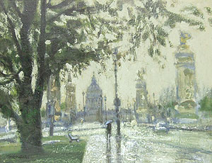 三宅輝夫「雨のアンバリット」油彩12号