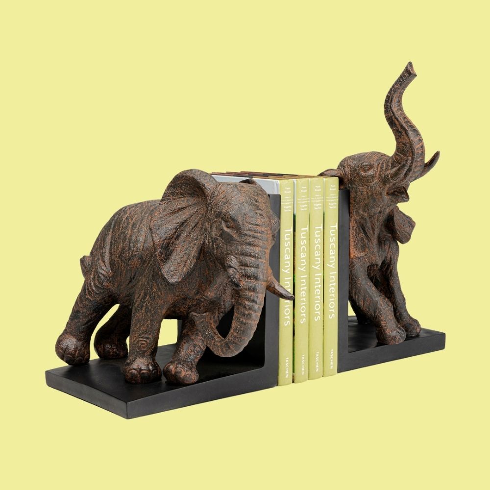 エレファント25cm（2 /セット） ブックエンド - ブックエンドの通販