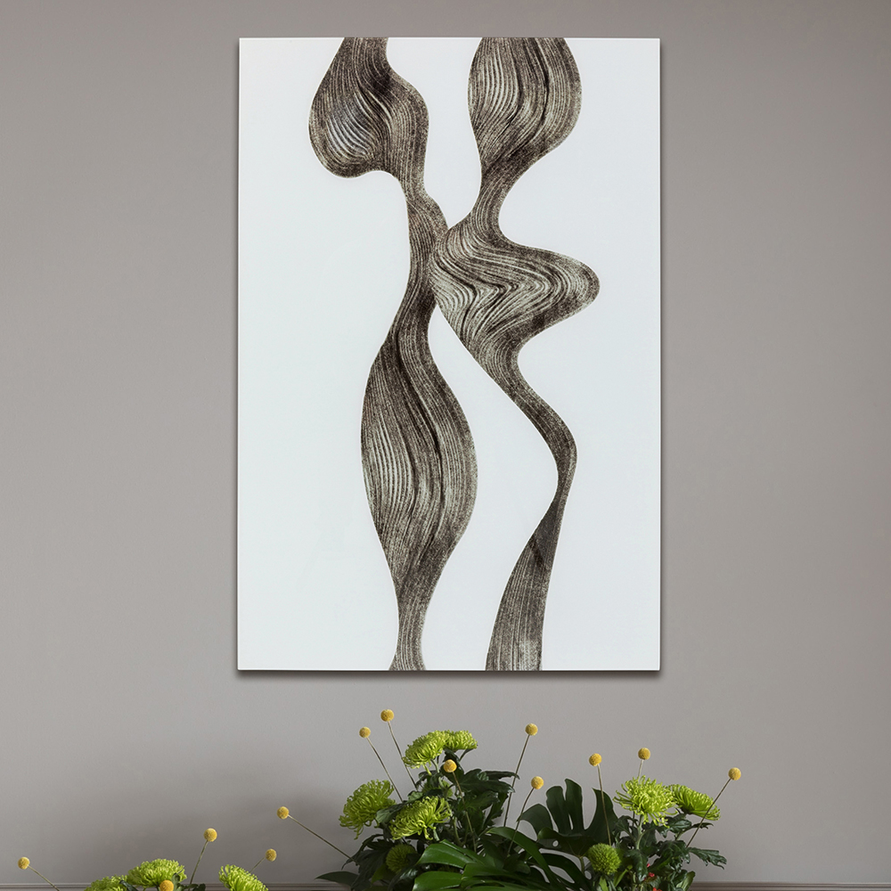 廃番】アブストラクトアート パートⅡ80×120cm ガラスアート ｜【KARE