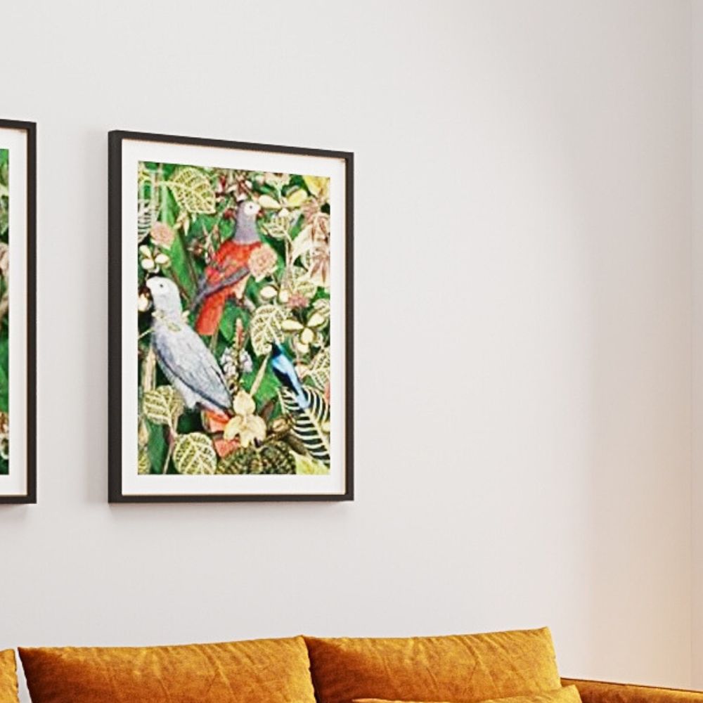 バードズインジャングル80×100 cm フレームピクチャー ｜【KARE
