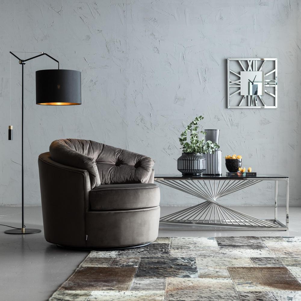 廃番】レーザーシルバークリアガラス 120×60cm コーヒーテーブル/ロー