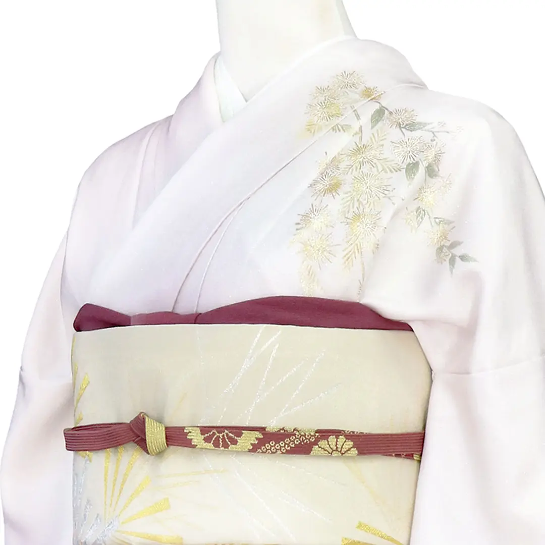 和田光正・金彩友禅】藤色のぼかしに花々の訪問着（袷） | 宅配着物