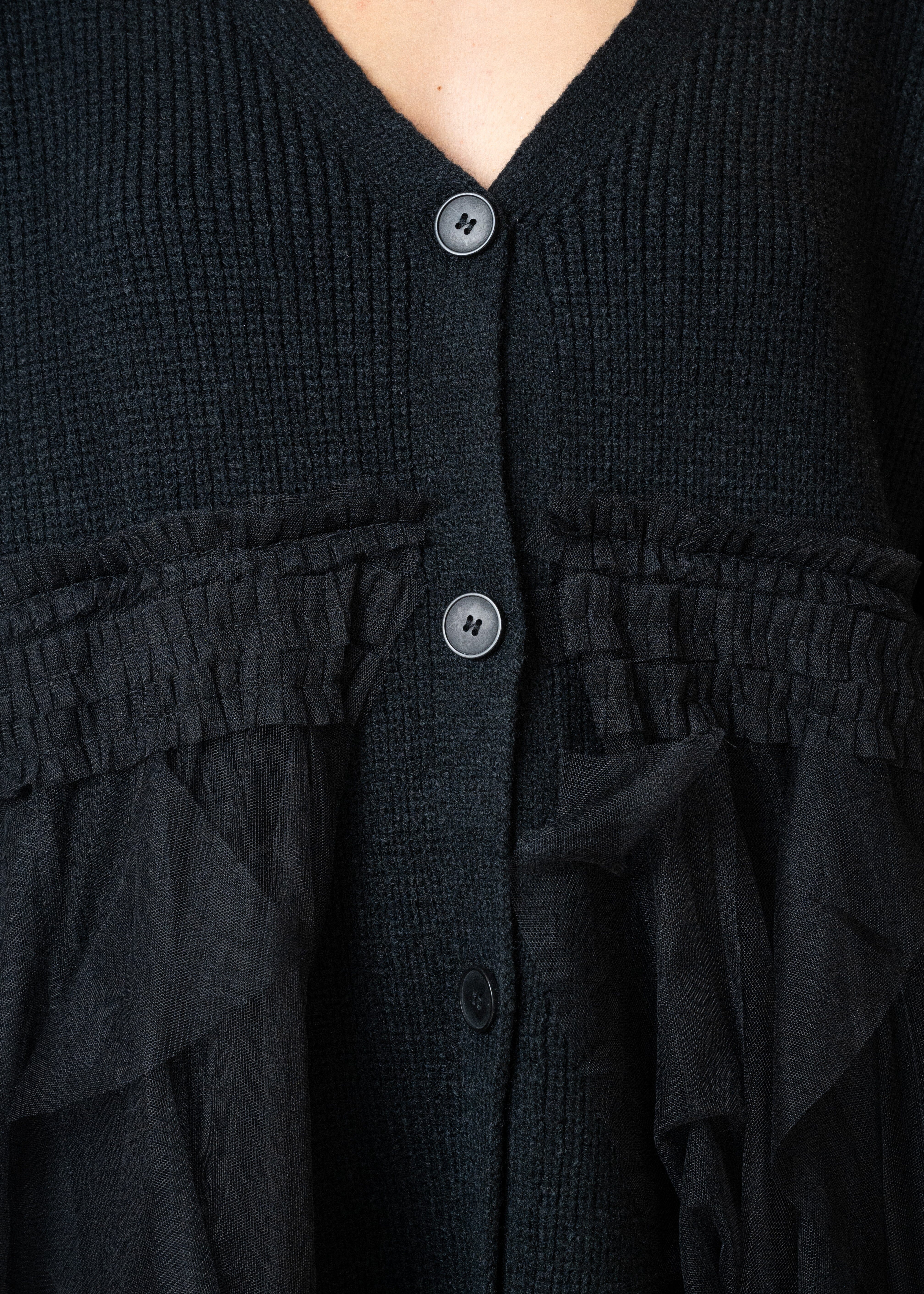 Ruffled Tulle Knit Cardigan - Kate Hewko – Kate Hewko Canada