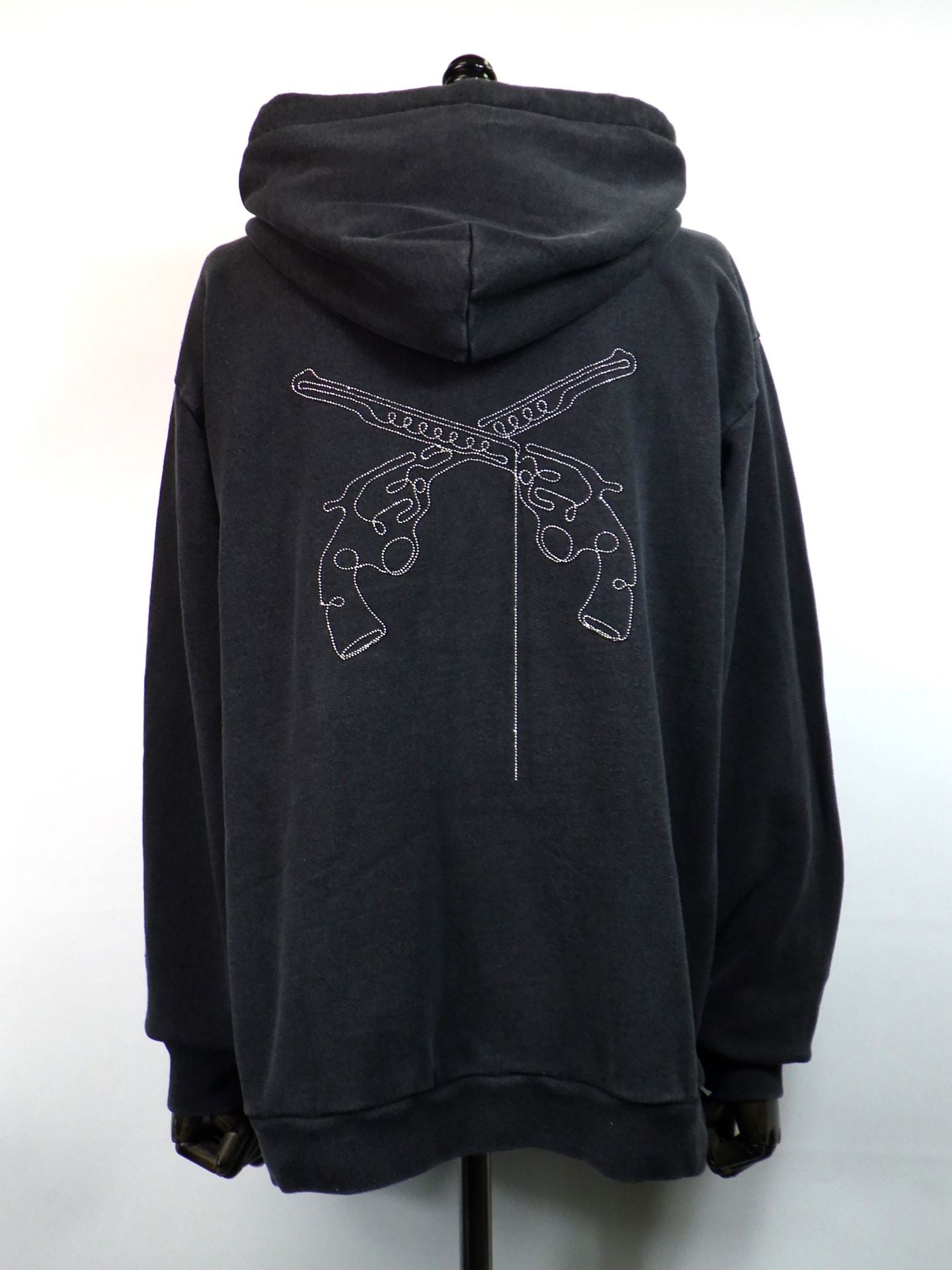 roarguns クロスガンチェーンエンブロイダリーフーディ 25FGB-13A-BK