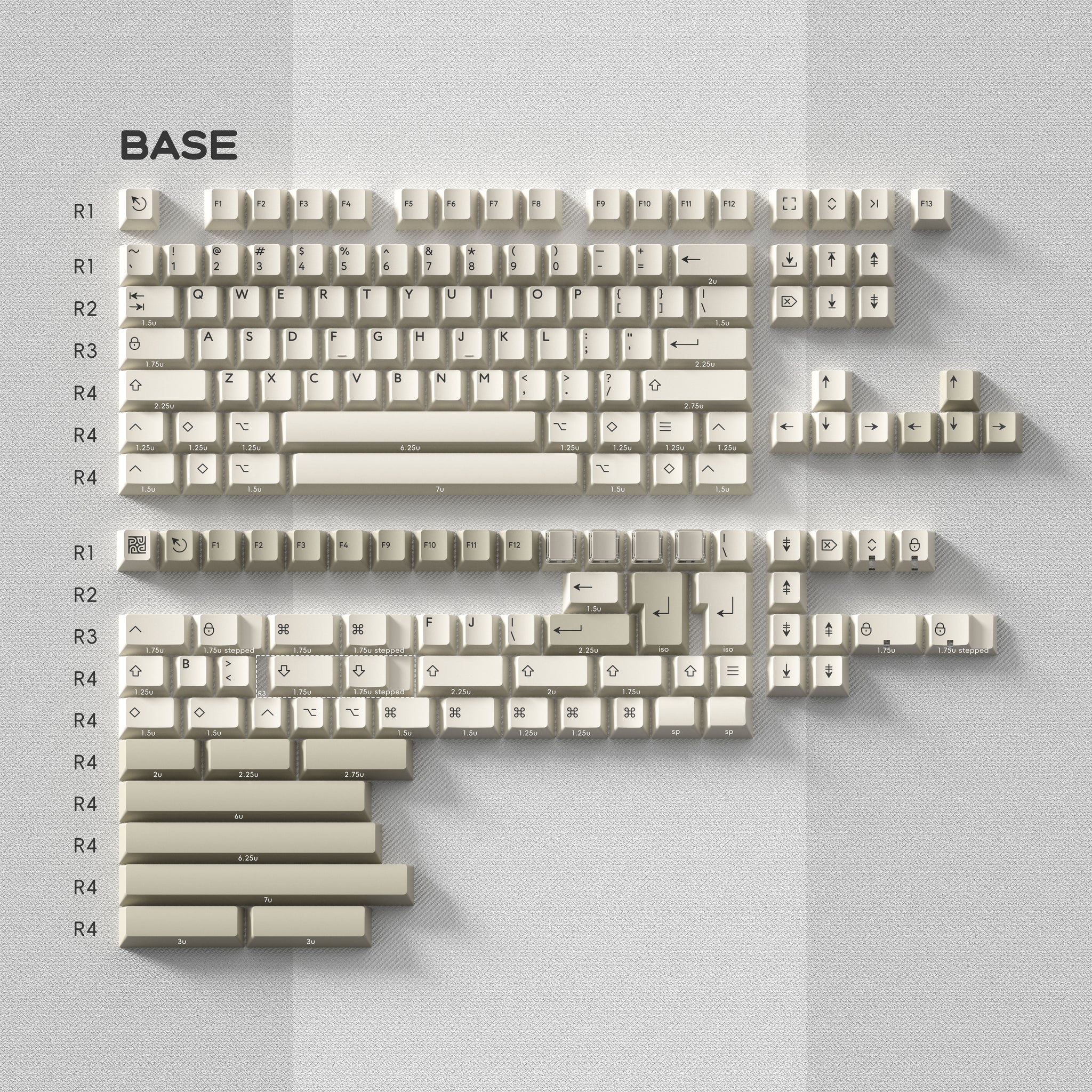 PBTfans Pastel gray – KBDfans® Mechanical Keyboards Store