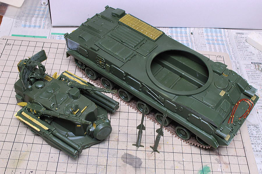 ツングースカ 2S6M ロシア軍対空自走砲 パンダホビー 1/35 組立と塗装