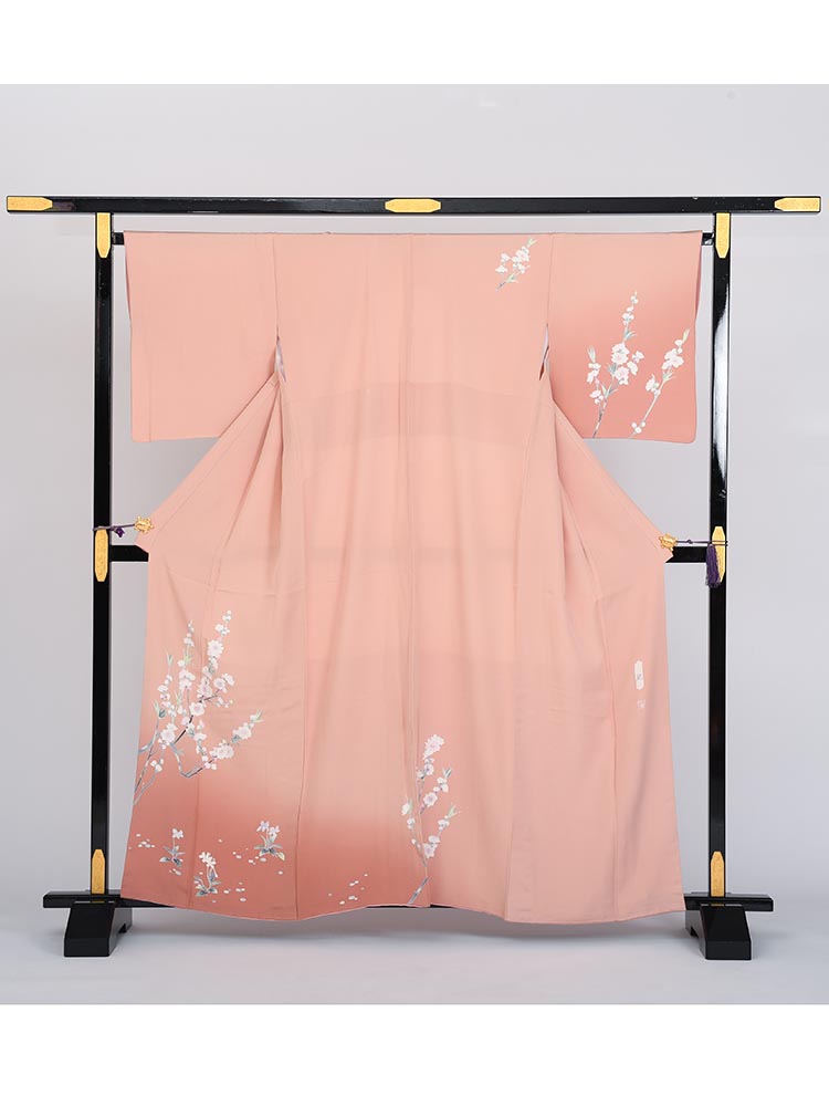 高級訪問着レンタル】h-32 桃の花 ピンク MSサイズ 桃の花｜KIMONO-PRO