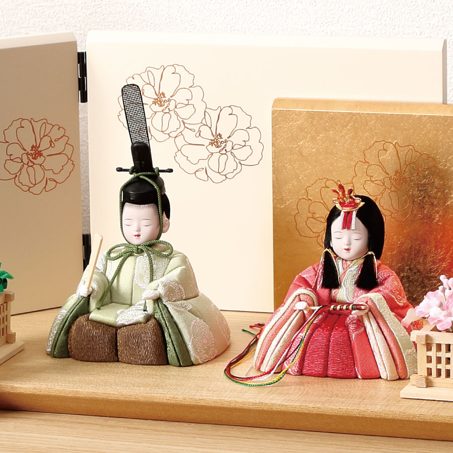 人形の田辺 / 【一秀】木目込雛人形 桃山雛（M-I011-D）