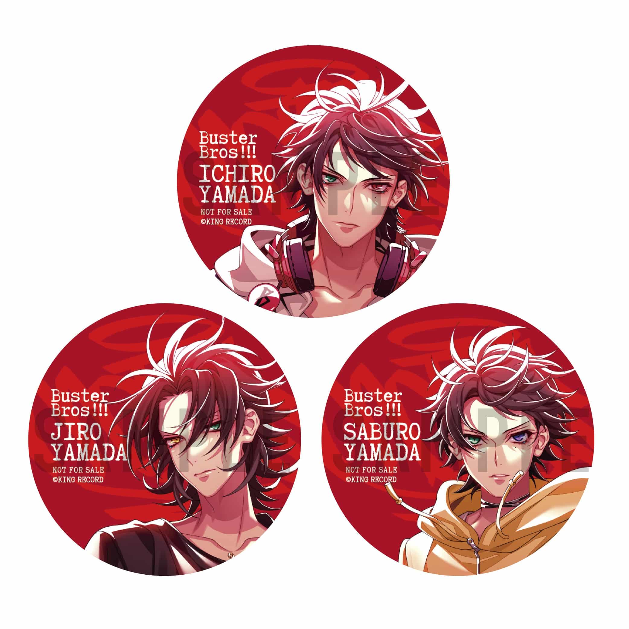 Buster Bros!!! アクリルブロック 缶バッジ Buster Bros!!! ＋アクリルブロック3種セット Buster Bros!!! KING