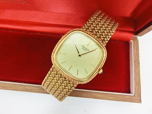 SEIKO セイコー クレドール 6020-5570-D K18YG 金無垢 メンズ 腕時計