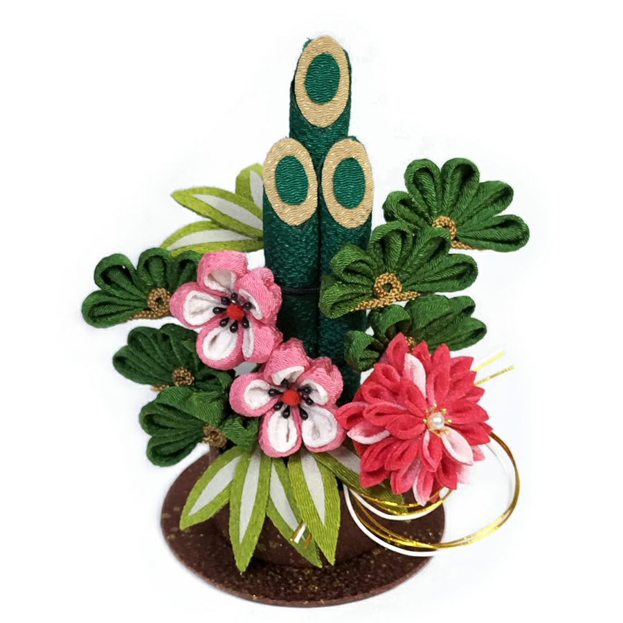 ちりめん手芸キット お細工門松 |生地 和柄/和布/ちりめん手芸通販布がたり