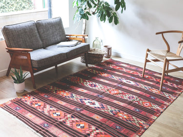 オールドキリム キリムラグ トルコ・アドゥヤマン 222×155㎝ (No.20326