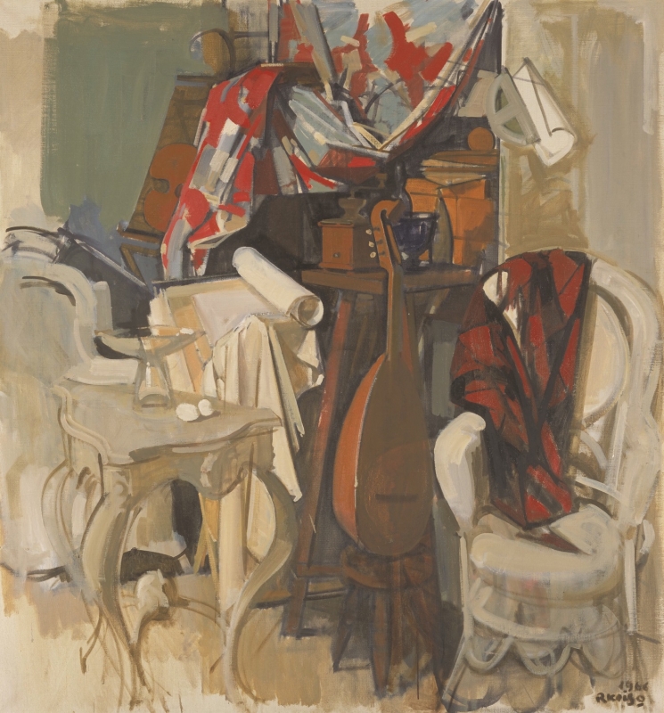 小磯良平画伯直筆 絵皿 1955年 超レア美術品 小磯良平画伯直筆 絵皿