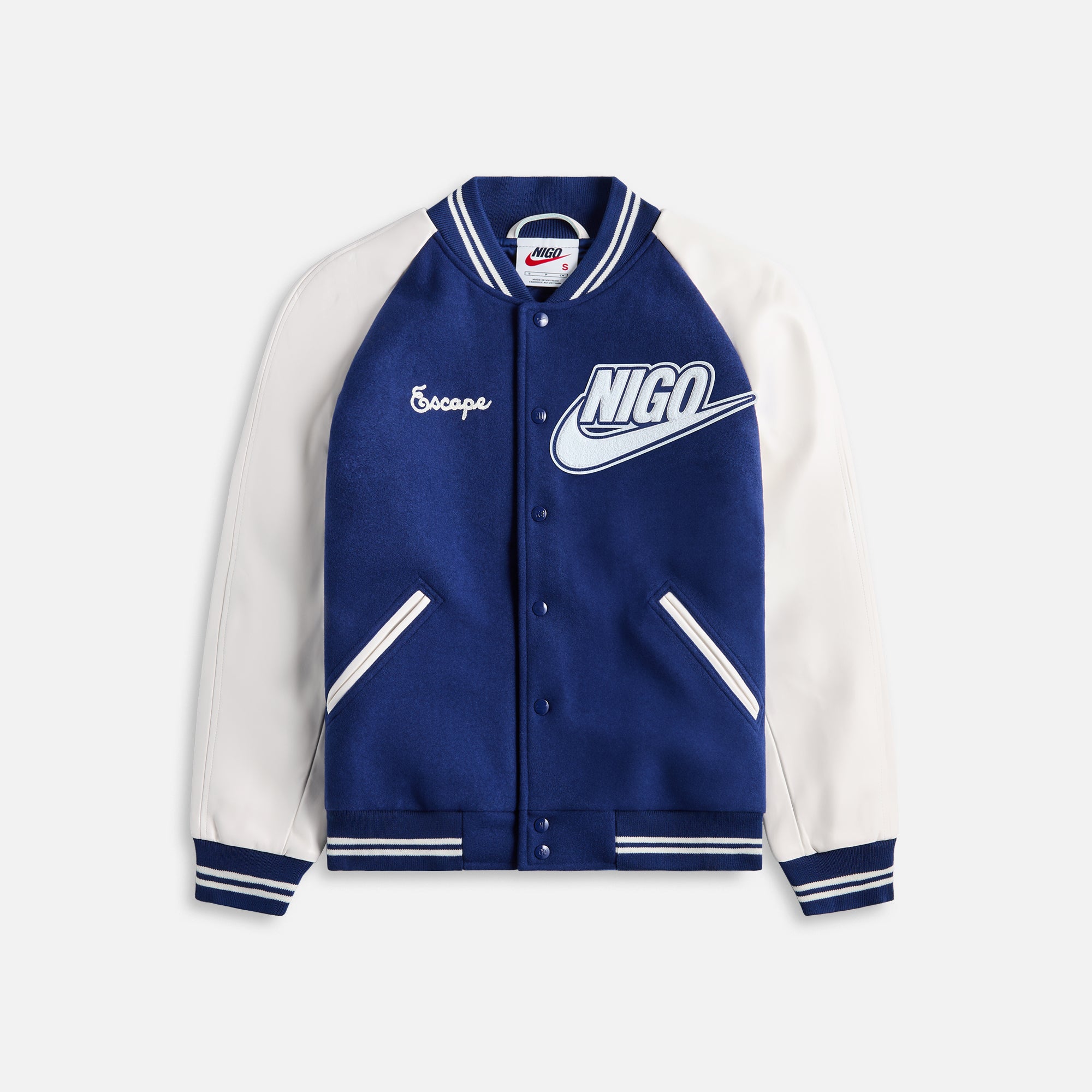 Nike x Nigo NRG Varsity Jacket - Blue Void / White – Kith