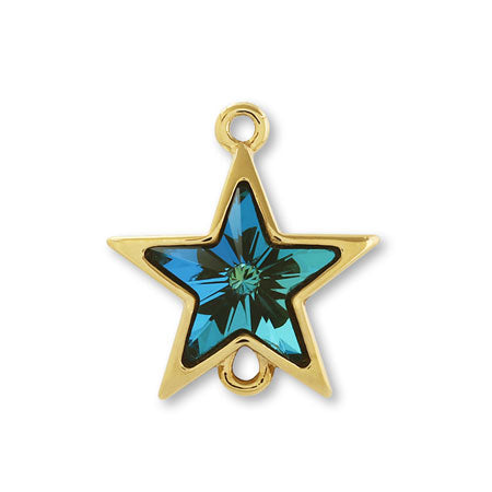 チャーム ＃4745 スター 2カン クリスタルバミューダブルー/G – 貴和