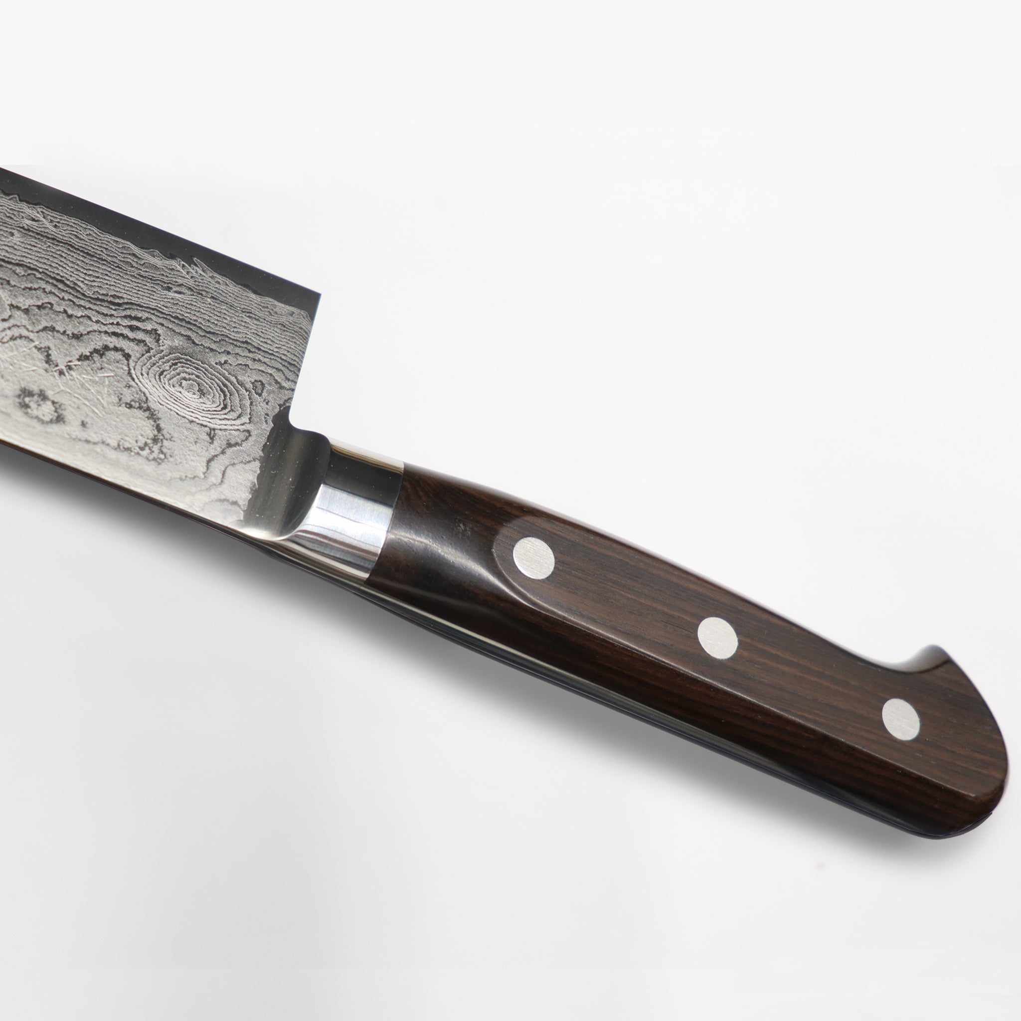 49層墨流し 鎌型包丁（三徳包丁） 170mm スーパーゴールド粉末鋼