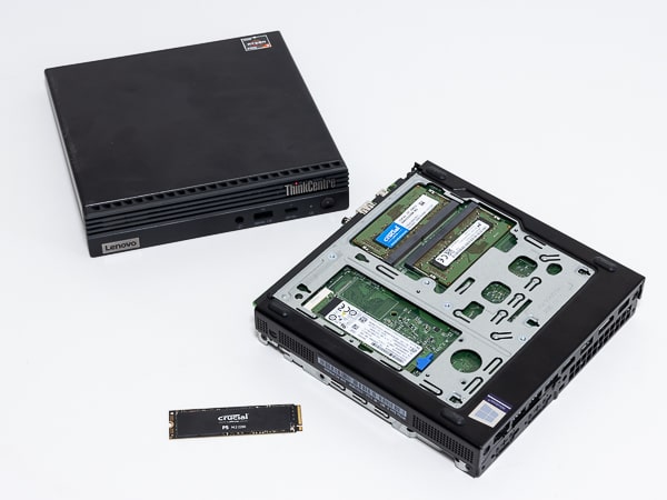 ThinkCentre M75q-2 TinyのSSDをハイエンドなNVMe SSD「Crucial P5」に