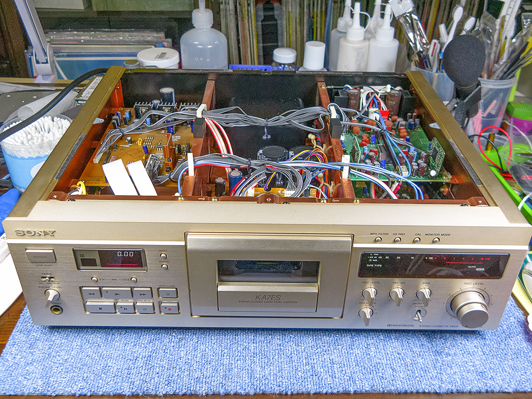 SONYカセットデッキTC-KA7ESの修理ゴムベルト交換 - 家電、ジャンク品